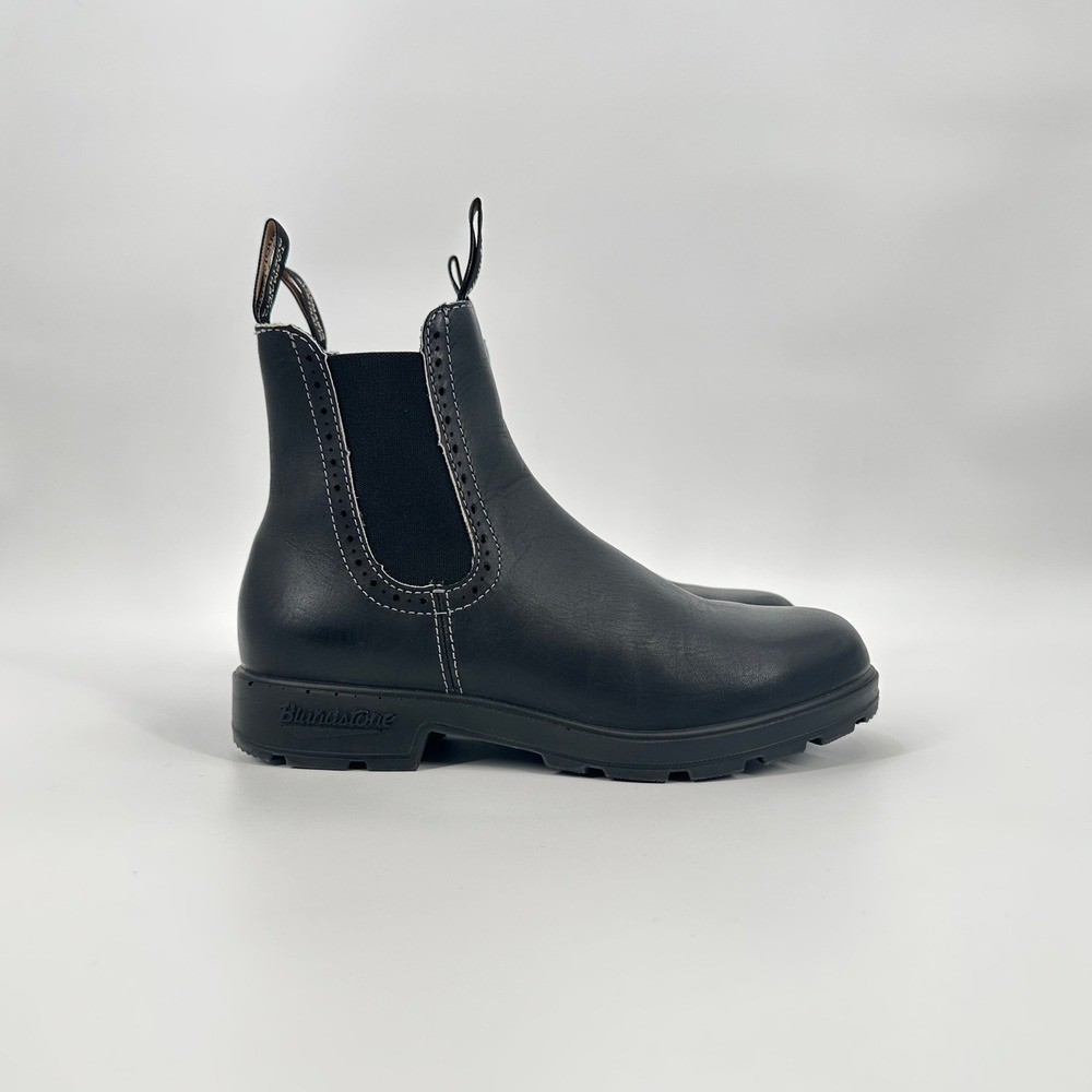 Blundstone 1448 Voltan Black Leather Chelsea Boots Womens 9.5 AU 6.5 Brogue